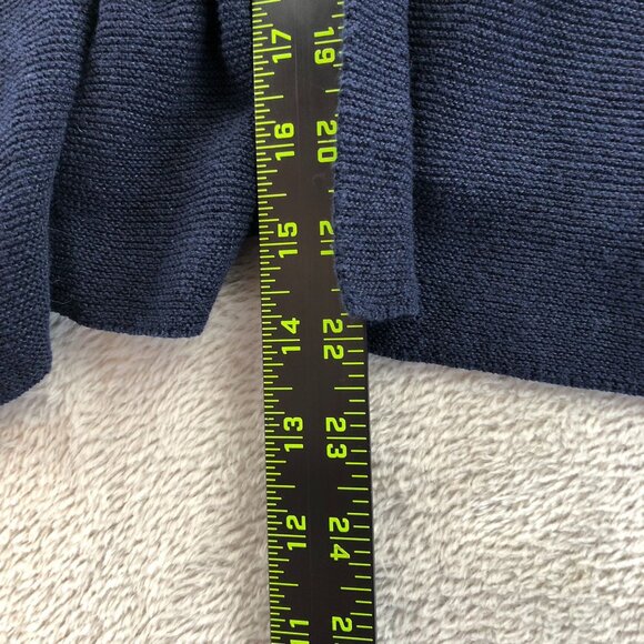 J. Jill Women's Cardigan Sweater Small Navy Blue Open Front Long Sleeve Knit - Picture 4 of 10